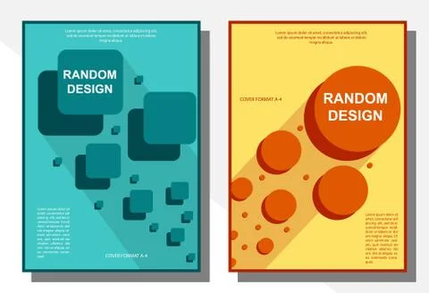 Vector collection of covers with a simple geometric design for books, booklet Stock Illustration