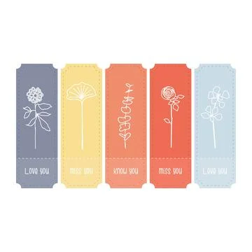 Vector collection of decorative cards Stock Illustration