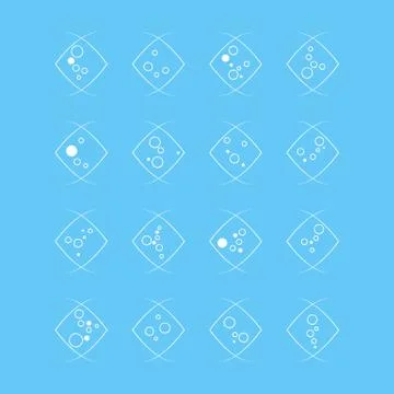 Vector collection of flat bubbles icons Stock Illustration
