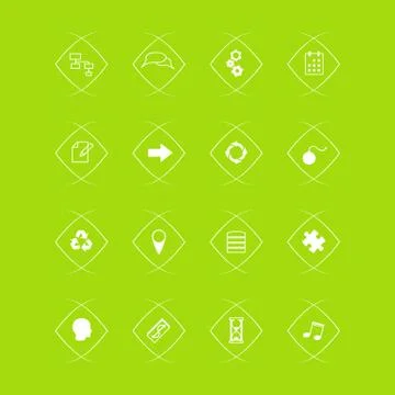 Vector collection of flat icons Stock Illustration