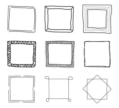 Vector collection of frame borders Stock Illustration