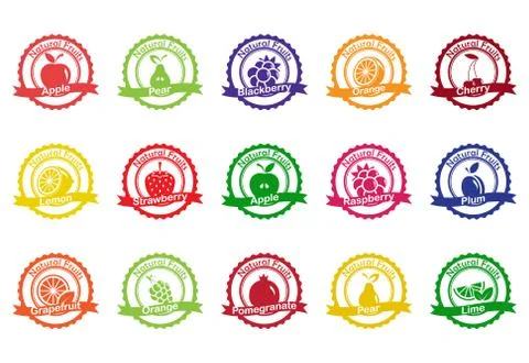 Vector collection: fruit icons Stock Illustration