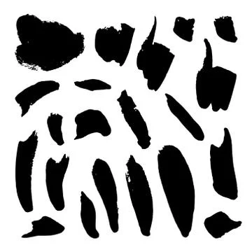 Vector collection of hand-drawn elements: drops, lines, splashes, points Illustrazione stock