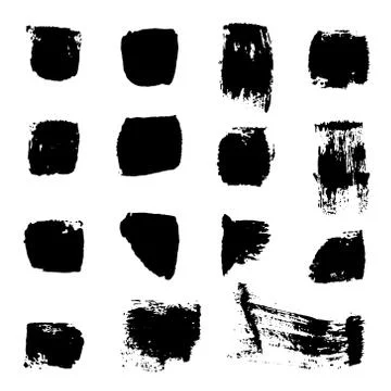 Vector collection of hand-drawn elements: drops, lines, splashes, points Stock Illustration