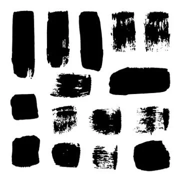 Vector collection of hand-drawn elements: drops, lines, splashes, points Stock Illustration