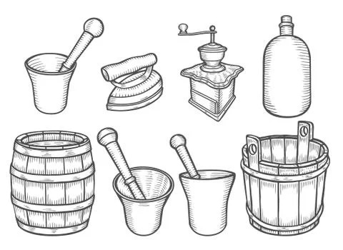Vector collection of ink Stock Illustration