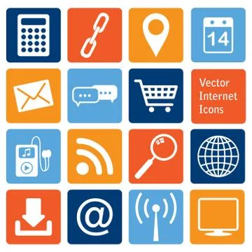 Vector collection: internet icons Stock Illustration