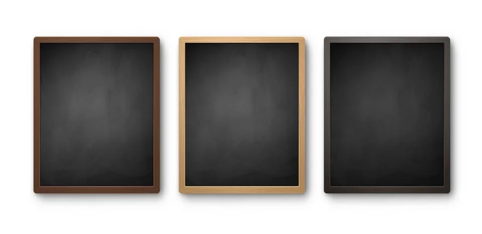 Vector collection of isolated menu boards Stock Illustration