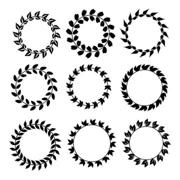 Vector Collection of Laurels, Floral Elements and Banners, stock vector illus Stock Illustration