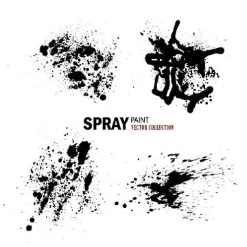 Vector collection of paint splashes on white background. Vector illustration Stock Illustration