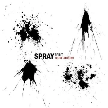 Vector collection of paint splashes on white background. Vector illustration Stock Illustration