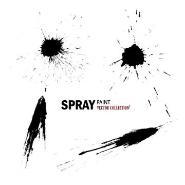 Vector collection of paint splashes on white background. Vector illustration Illustrazione stock