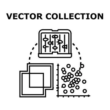 Vector collection preparing elements creating graphic assets Stock Illustration