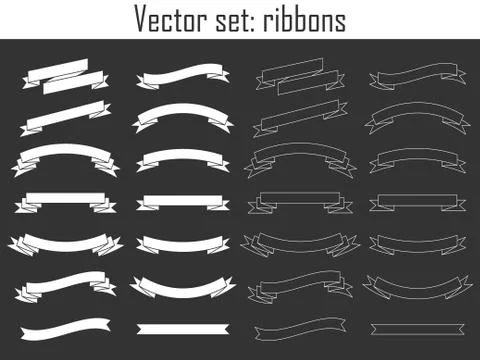 Vector collection of  ribbons Stock Illustration