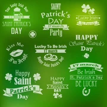 Vector collection of saint patrick's day banners Stock Illustration