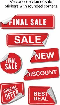 Vector collection of sale Stock Illustration