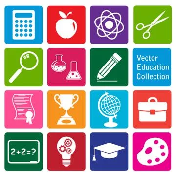 Vector collection: set of education icons Stock Illustration