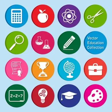 Vector collection: set of education icons Stock Illustration