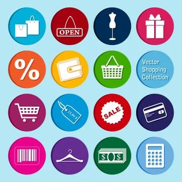 Vector collection: shopping icons Stock Illustration