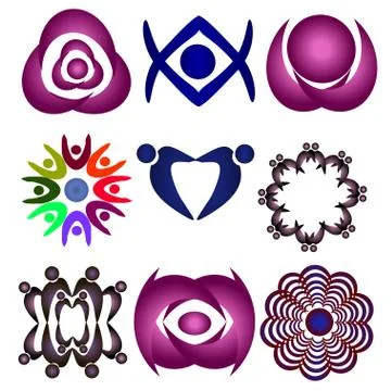 Vector collection of signs icons Stock Illustration