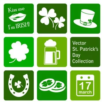 Vector collection: st. patrick's day icons Stock Illustration