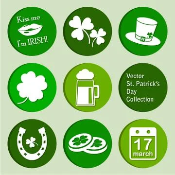 Vector collection: st. patrick's day icons Stock Illustration