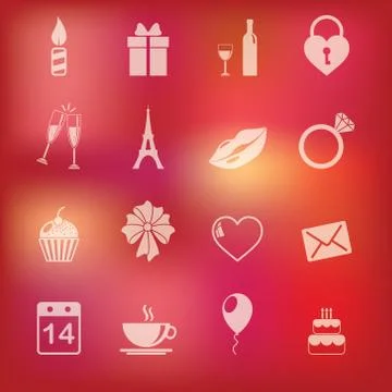 Vector collection: st. valentine's day icons Stock Illustration