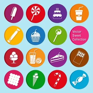 Vector collection: sweets icons Stock Illustration