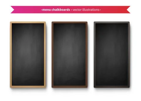Vector collection of vertical menu boards Stock Illustration