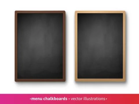 Vector collection of vertical menu boards Stock Illustration