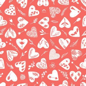 Vector collections of hand drawn hearts isolated on transparent background. Love Stock Illustration