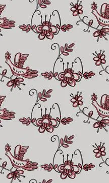 Vector collections red and white ornamental ethnic seamless patterns Illustrazione stock