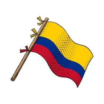 Vector of Colombia Flag Stock Illustration