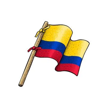 Vector of Colombian Flag Stock Illustration