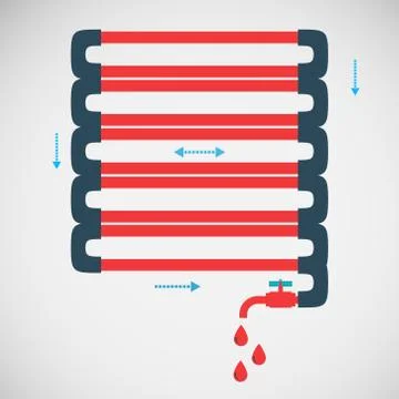 Vector color abstract design tangled pipes eps Stock Illustration