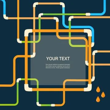 Vector color abstract design tangled pipes eps Stock Illustration