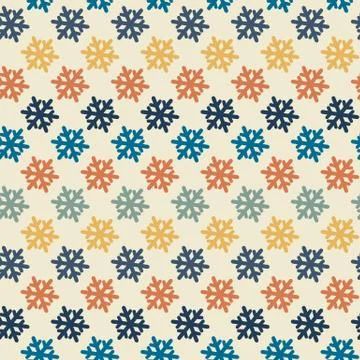 Vector Color abstract snowflake pattern Stock Illustration