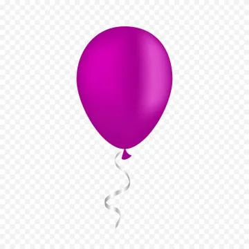 Vector color balloon on a transparent background. 3d realistic happy holidays Stock Illustration