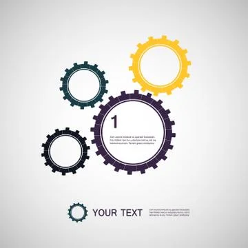 Vector color design concept gears Stock Illustration