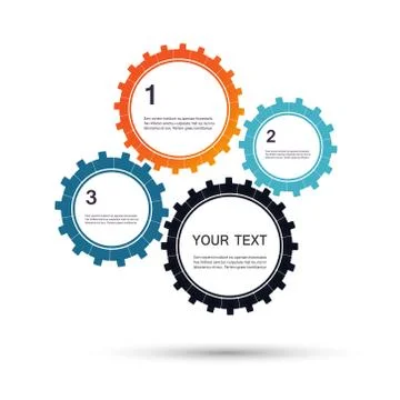 Vector color design concept gears Stock Illustration