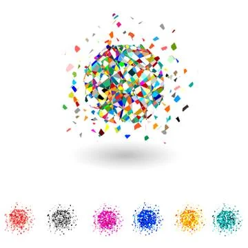 Vector color explosion. Set. Stock Illustration