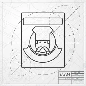 Vector color flar chef icon Stock Illustration