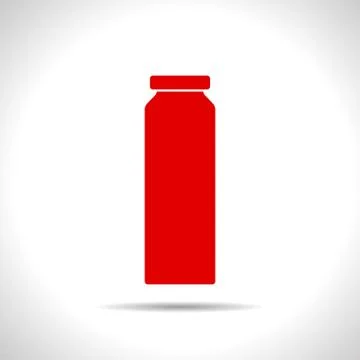 Vector color flat bottle template Stock Illustration