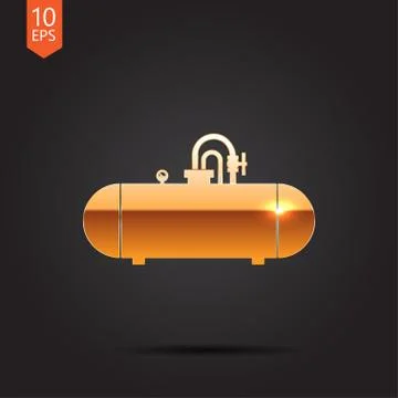 Vector color flat cistern icon Stock Illustration