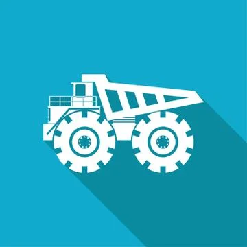 Vector color flat heavy machine icon Illustrazione stock
