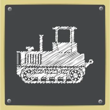 Vector color flat heavy machine icon Stock Illustration