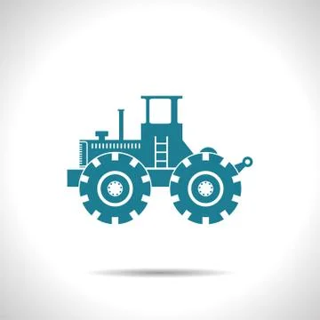 Vector color flat heavy machine icon Illustrazione stock