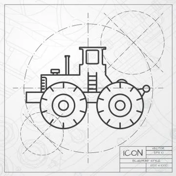 Vector color flat heavy machine icon Illustrazione stock