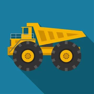 Vector color flat heavy machine icon Illustrazione stock