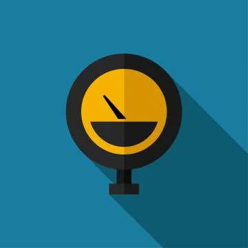 Vector color flat manometer icon Illustrazione stock